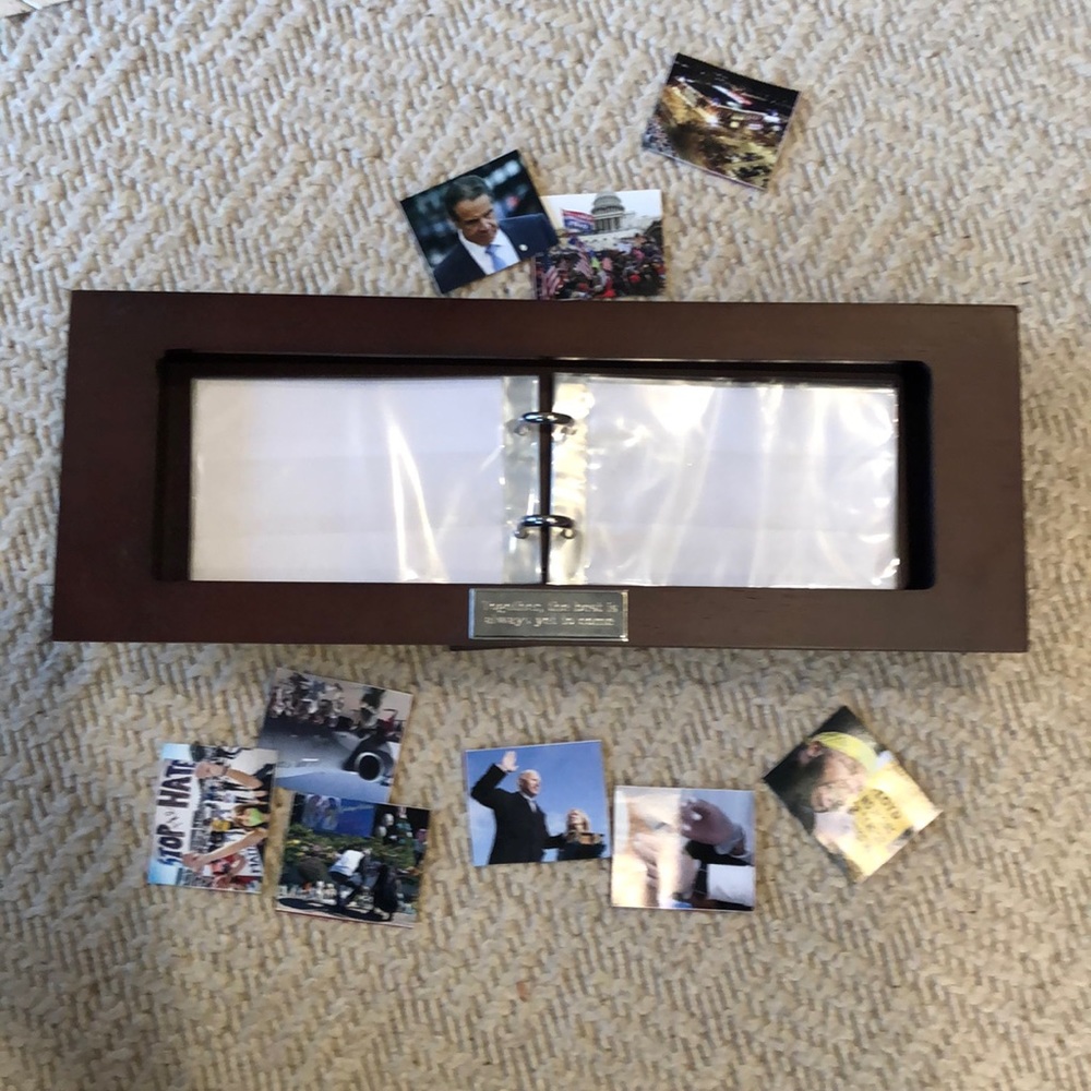 NWT THINGS REMEMBERED wood photo album display